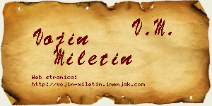 Vojin Miletin vizit kartica